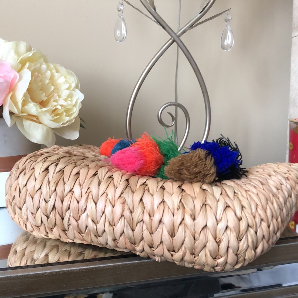 Khaki Summer Handbag Woven Beach Bag for Travelling - Picture 5 of 5